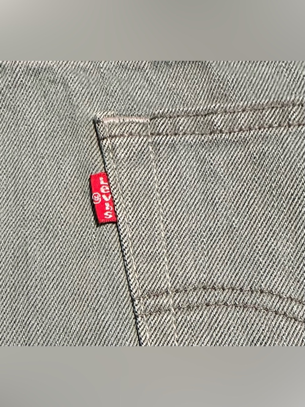 Levi's 501 Green Straight Leg Denim Jeans Black Label Red Tag Button Fly - Picture 5 of 9